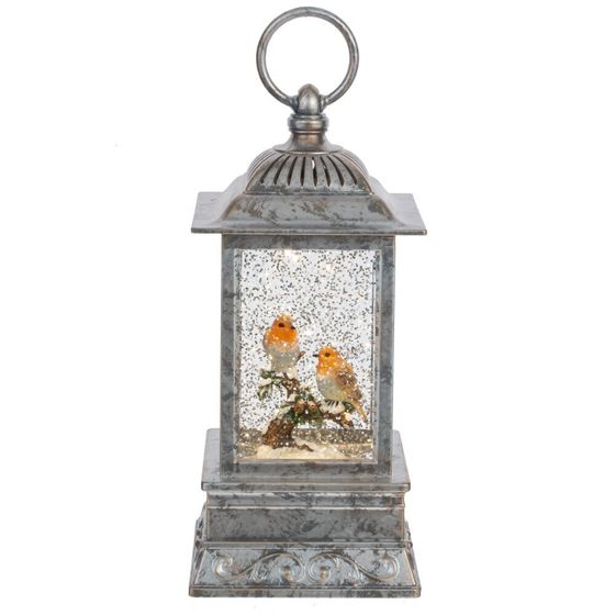 Изделие декоративное &quot;Фонарь&quot; (подсвет, вьюга, 3хАА н/п), L10 W10 H27 см