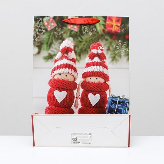 !Пакет ламинированный 2 штуки &quot;Сани с подарком&quot;, 31 x 42 x 12 см