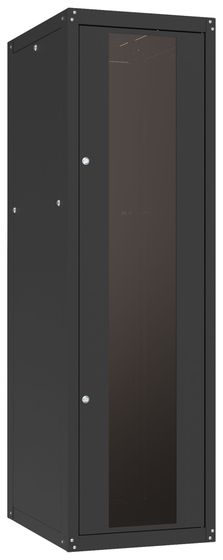 Шкаф коммутационный NT Basic.2 24-810.GF13.SD2.BF24 B (565726) напольный 24U 800x1000мм пер.дв.стекл задн.дв.спл.стал.лист 2 бок.пан. направл.под зак