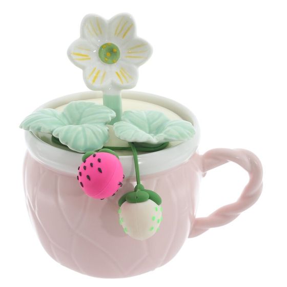 Кружка с крышкой и ложкой, 330 мл, L14 W10 H13 см, 2в.