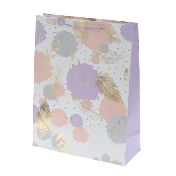 Пакет подарочный (бумага 210г/м2, блок микс 12шт), L31 W12 H40 см, 4в.