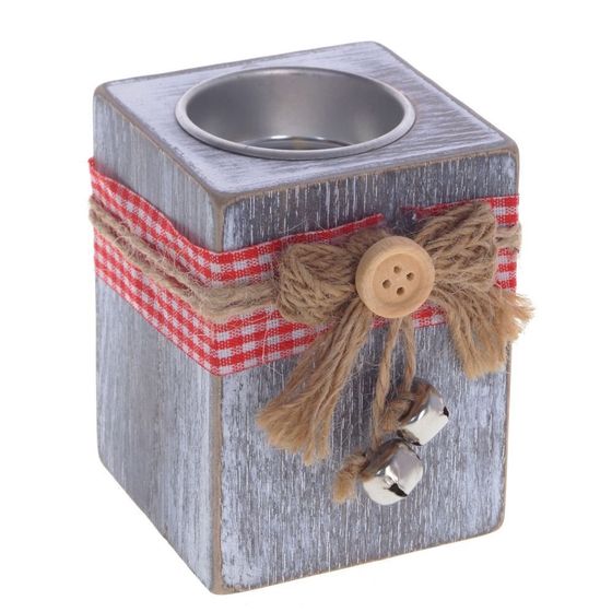 Подсвечник, L6 W6 H8 см, 3в.