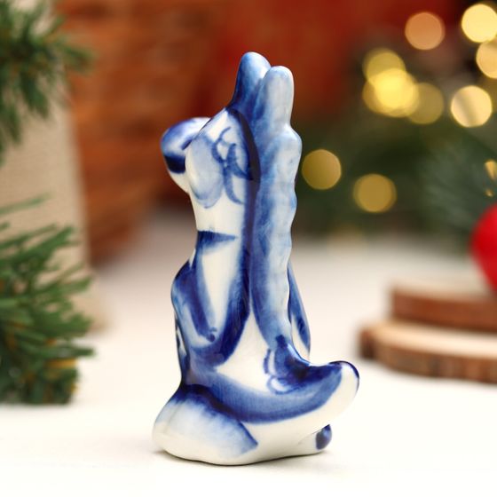 !09 Сувенир (набор 2 штуки) "Дракон Ацелот - девочка", гжель