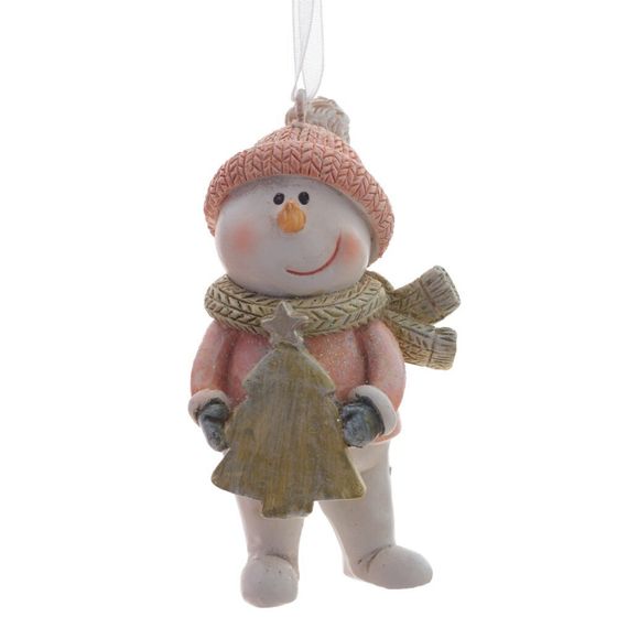 Изделие декоративное подвесное "Снеговики", L4 W3 H8 см, 3в.