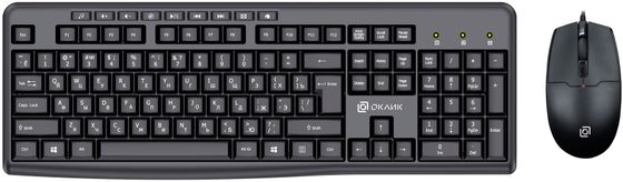 Клавиатура+мышь Oklick S650 проводной черный (1875246)