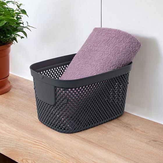 Корзинка NICKEL тёмно-серая 3л 15.5×22.3×13см