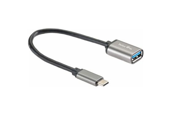Кабель-адаптер Telecom USB 3.1 C (m)-USB 3.0 A (f) 0.2м черный/серый (TC409M)