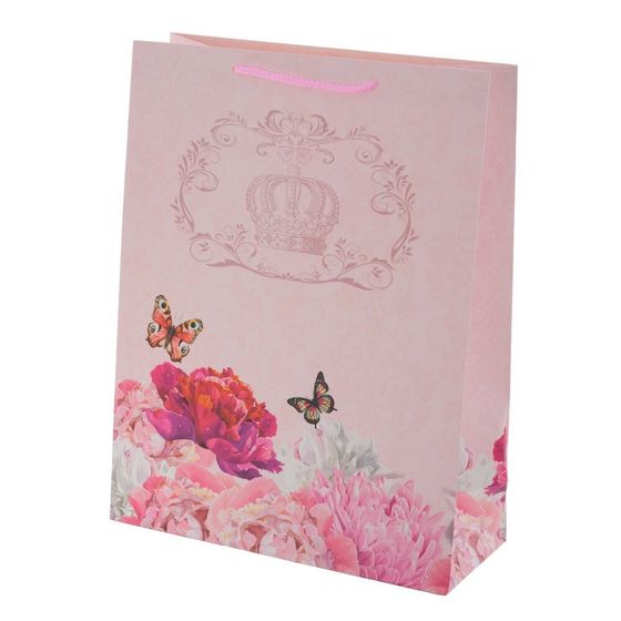 Пакет подарочный (бумага 210г/м2, блок микс 12шт), L18 W8,5 H24 см, 4в.