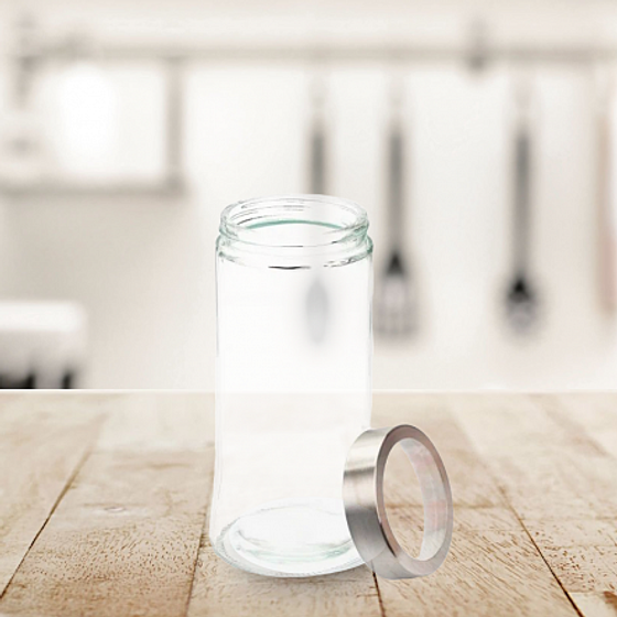 Банка стеклянная с прозрачной крышкой 1400мл