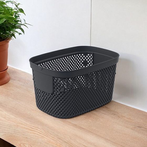 Корзинка NICKEL тёмно-серая 3л 15.5×22.3×13см