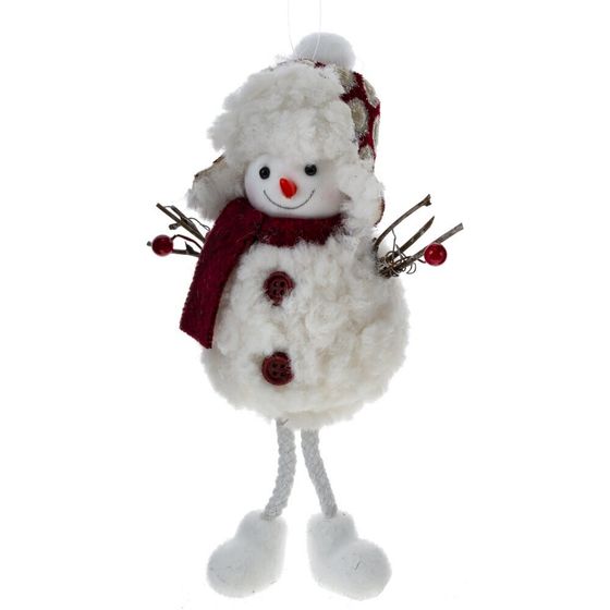 Изделие декоративное подвесное &quot;Снеговик&quot;, L11 W7 H25 см, 3в.