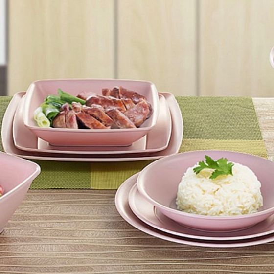 Набор тарелок обеденных SERVICE зелёных 6шт 23.5см круглых