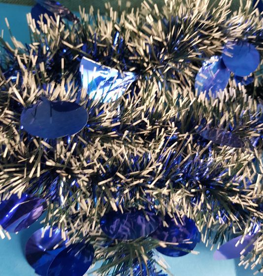 !09 Набор из 2-х штук: Мишура &quot;Волшебная&quot; 2,7 м. цвет синий