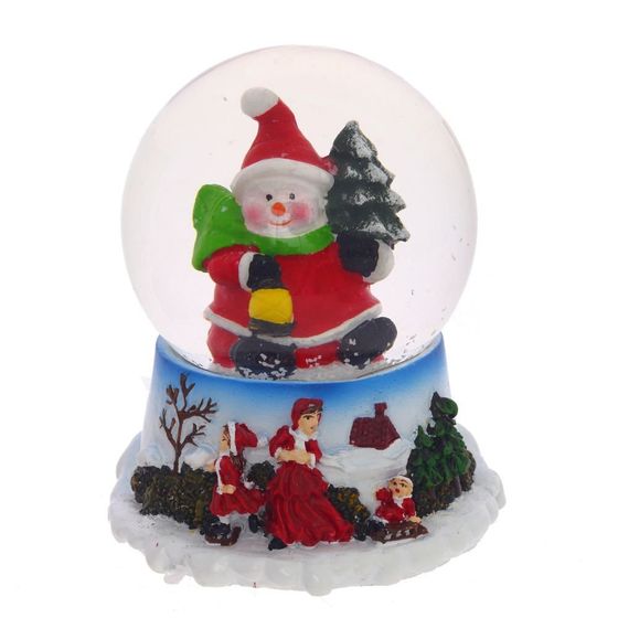 Фигурка декор в стекл шаре &quot;Дед Мороз/Снеговик&quot;, D4,5 см, L5 W5 H6 см