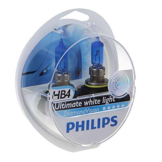 Лампа автомобильная HB4 12V- 55W Philips Diamond Vision 2шт