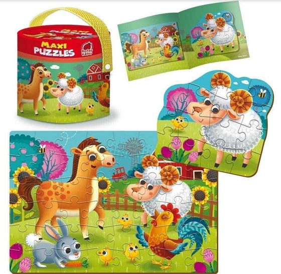 Roter Kafer Maxi Puzzle 2w1 Farma RK1080-01