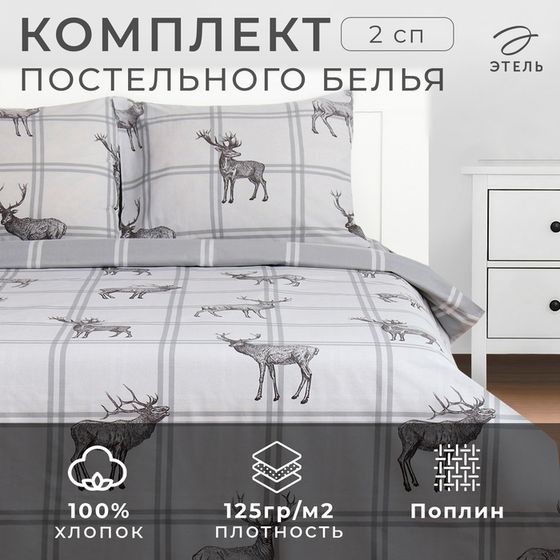 Постельное бельё «Этель» 2 сп Silver mood 175х215 см, 200х220 см,70х70 см -2 шт, поплин