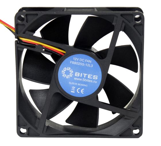Вентилятор 5bites FB8025S-12L3 черный 80x25мм 2000rpm 3pin