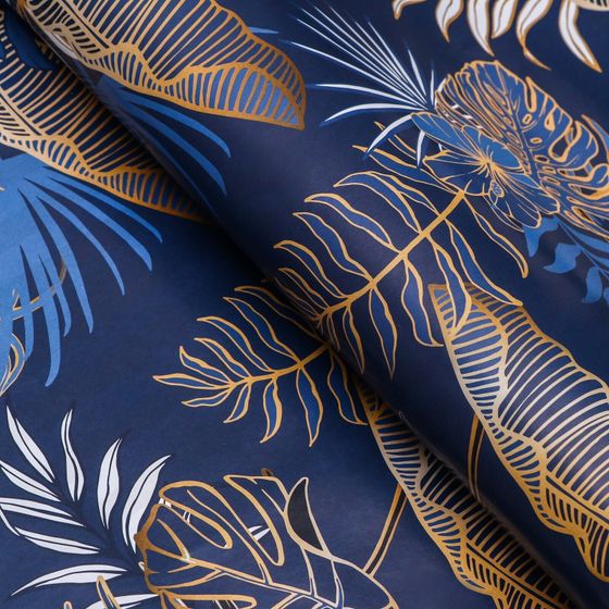 !09 Бумага упаковочная 2 листа глянцевая двусторонняя &quot;Тропики&quot;, 100 х 70 см