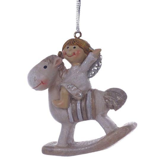 Фигурка декоративная подвесная &quot;Ангел/Дед Мороз&quot;, L5,5 W2 H6 см, 4в.