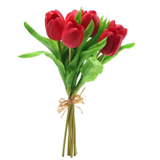 Цветок искусственный &quot;Тюльпан&quot; (Real Touch), L17 W6 H36 см