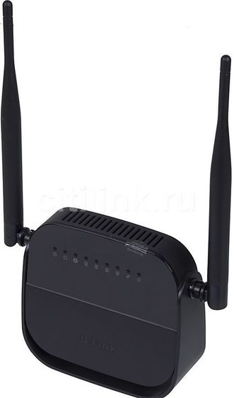 Роутер беспроводной D-Link DSL-2750U/R1A ADSL черный
