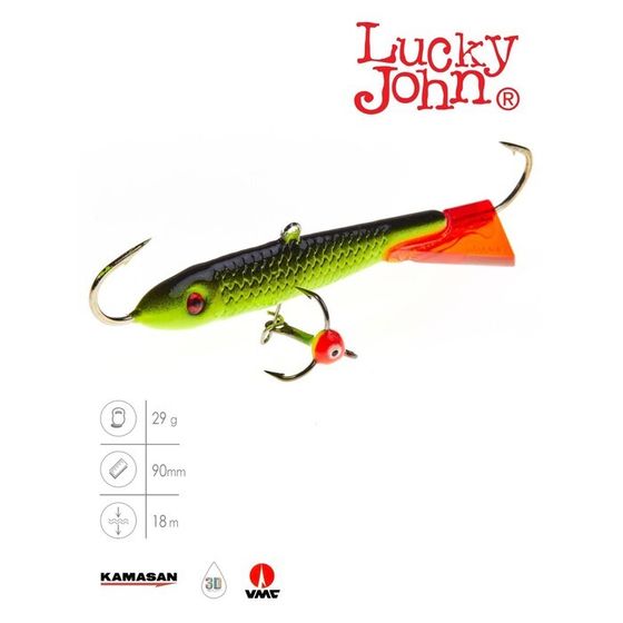 Балансир Lucky John CLASSIC 9 + тройник, 9 см, цвет 31RT блистер