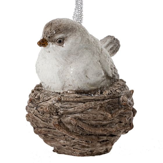 Украшение новогоднее &quot;Птичка в гнезде&quot;, L7 W9 H9 см