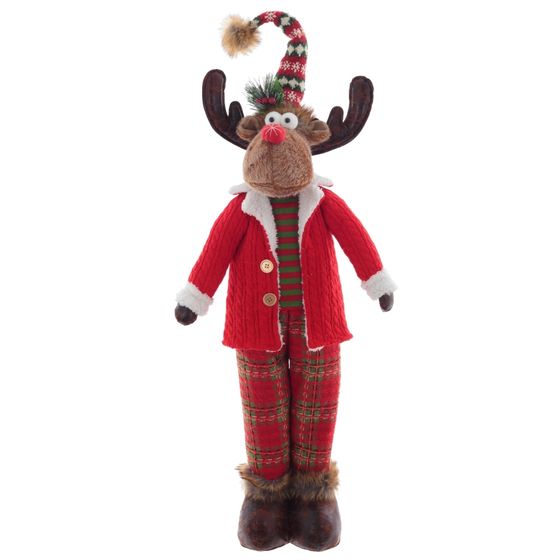 Игрушка набивная &quot;Олень&quot; (телескоп ноги), L29 W17 H98/48 см, 2в.