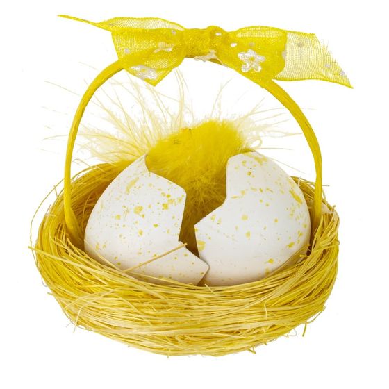 Набор из 2-х изделий декоративных "Гнездо пасхальное" (5,5*6), L11 W6 H6 см