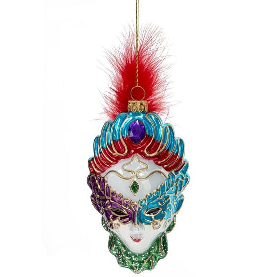 Украшение новогоднее &quot;Маска&quot;,  L7 W3 H16 см, 3в.