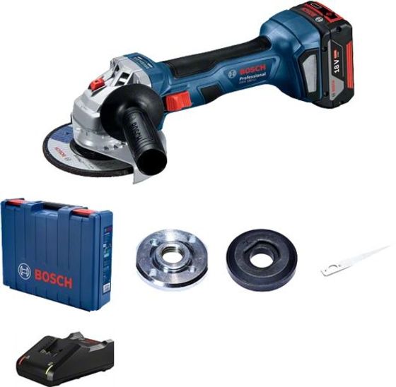 Углошлифовальная машина Bosch GWS 180-LI 18В АКБ 4Ач и ЗУ 11000об/мин d=125мм (06019H90R1)