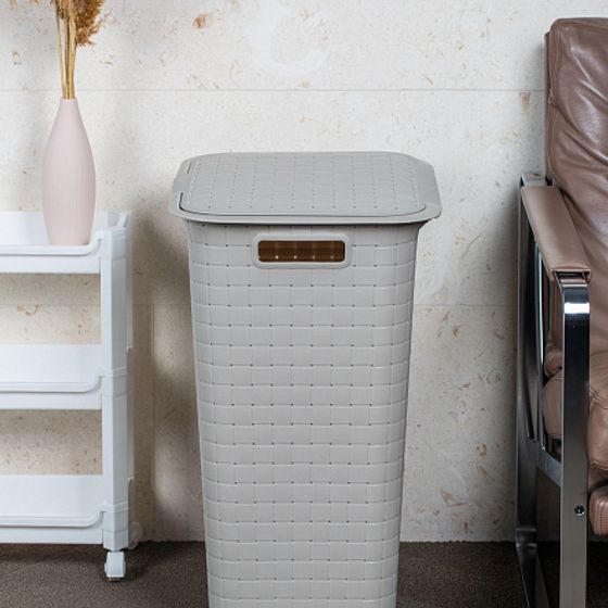 Корзина для белья Nuance 48л глиняно-белый