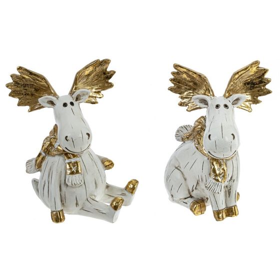 Фигурка декоративная "Лось", L11,5 W8 H14,5 см, 2в.