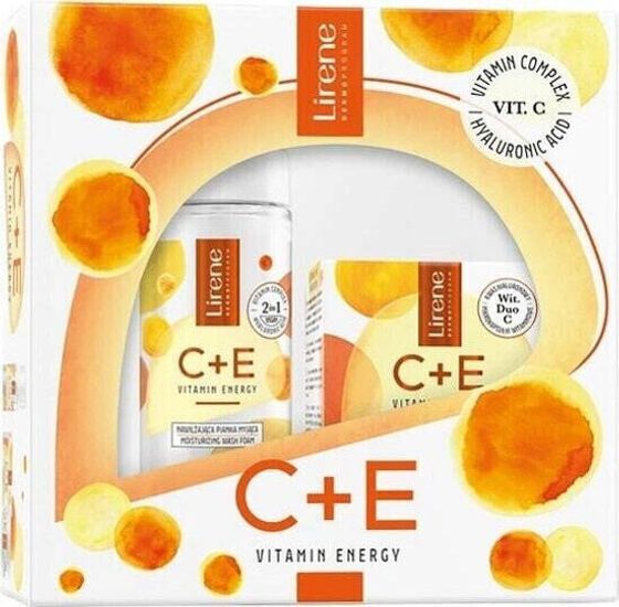 Lirene Lirene C+E Vitamin Energy zestaw nawilżająca pianka myjąca 150ml + odżywczy krem nawilżający 50ml