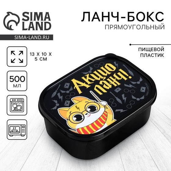 Ланч - бокс прямоугольный «Акцио ланч», 500 мл