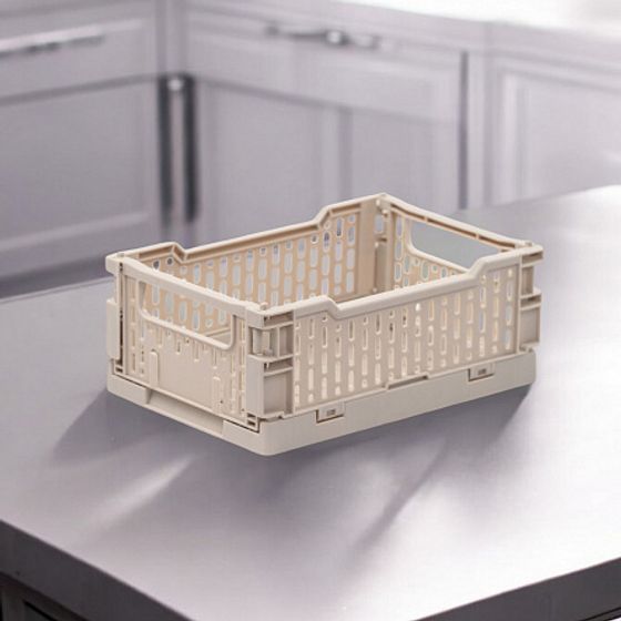 Корзинка для хранения складная CASSA XS слоновая кость 0.66л