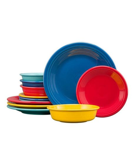 Vibrant Classic Rim 12 Pc. Dinnerware Set, Service For 4