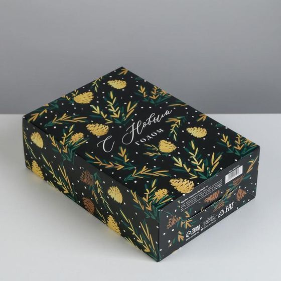 !Коробка складная 3 штуки «Шишки», 16 × 23 × 7.5 см.