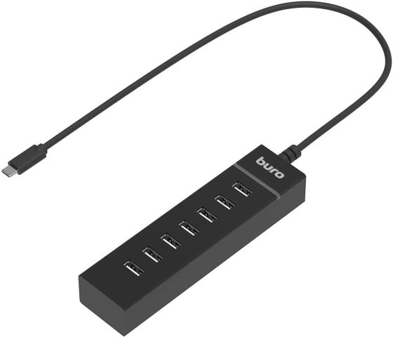 Разветвитель USB-C Buro BPH-C-P107 портов:7шт черный (BU-USBC-HUB-7U2)
