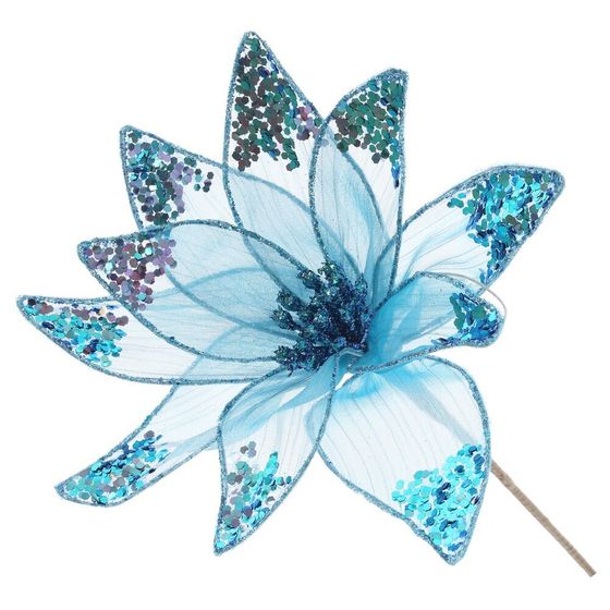 Цветок искусственный &quot;Пуансеттия&quot;, L20 W20 H36 см