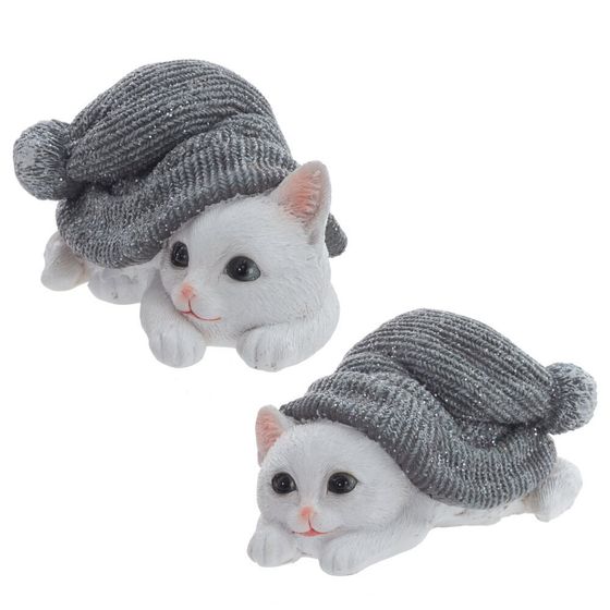 Фигурка декоративная &quot;Котёнок&quot;, L14 W9,5 H7,5 см, 2в.