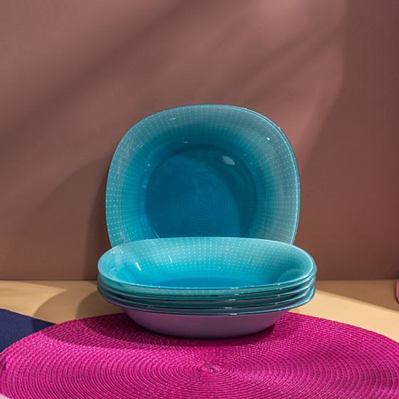Набор столовый CARINA POP ART TURQUOISE 44 предмета