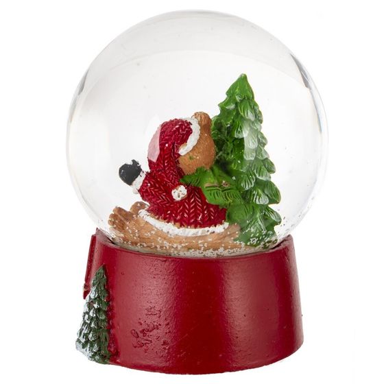 Фигурка декоративная &quot;Дед Мороз/Снеговик/Медвежонок&quot; в стекл шаре, L9 W8 H10 см, 3в.