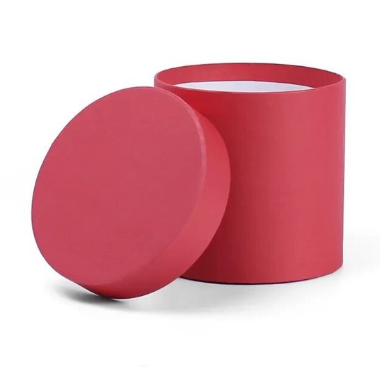 !09 Коробка шляпная с крышкой 20x20 см. цвет красный