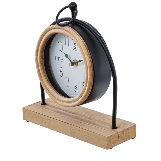 Часы настольные декоративные, Д22 Ш7,5 В23,5 см, (1xАА не прилаг.)