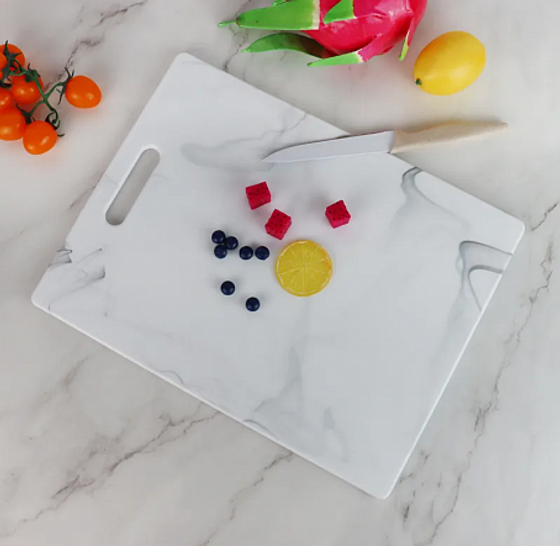 Доска разделочная MARBLE White 36.5х27.5см