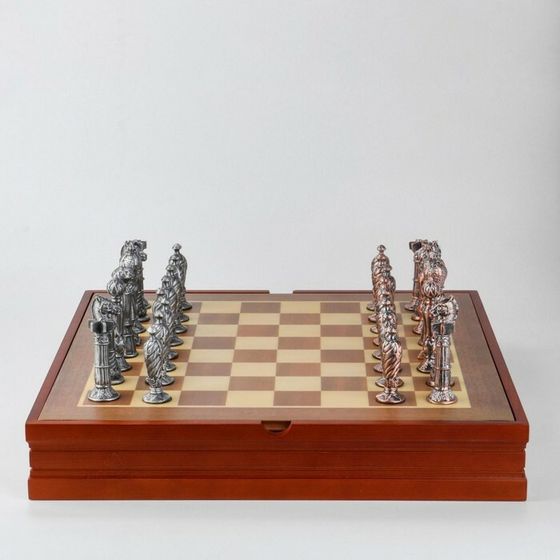 Шахматы сувенирные &quot;Рыцарские&quot; h короля-8.5 см, h пешки-5.7 см, 36 х 36 см