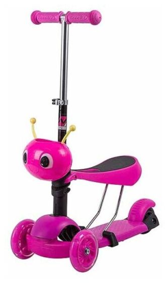 Самокат-кикборд детский Novatrack Disco-kids Saddle колеса 120/90мм розовый (120DISCOKIDS.PN9)