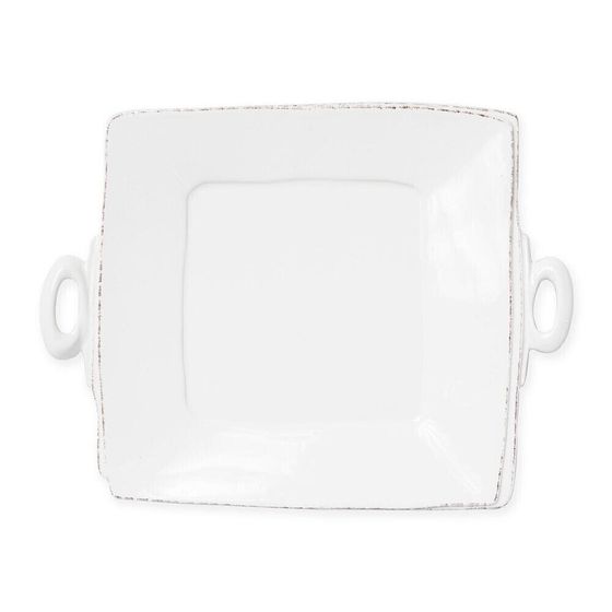 Lastra Collection Handled Square Platter